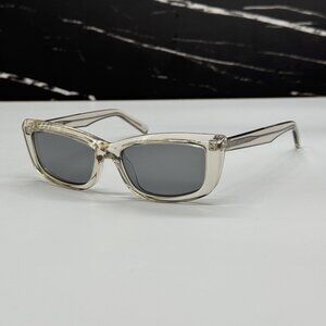 NEW SAINT LAURENT SL658 003 CAT EYE TRANSPARENT GRAY WOMEN SUNGLASSES SL 658 003